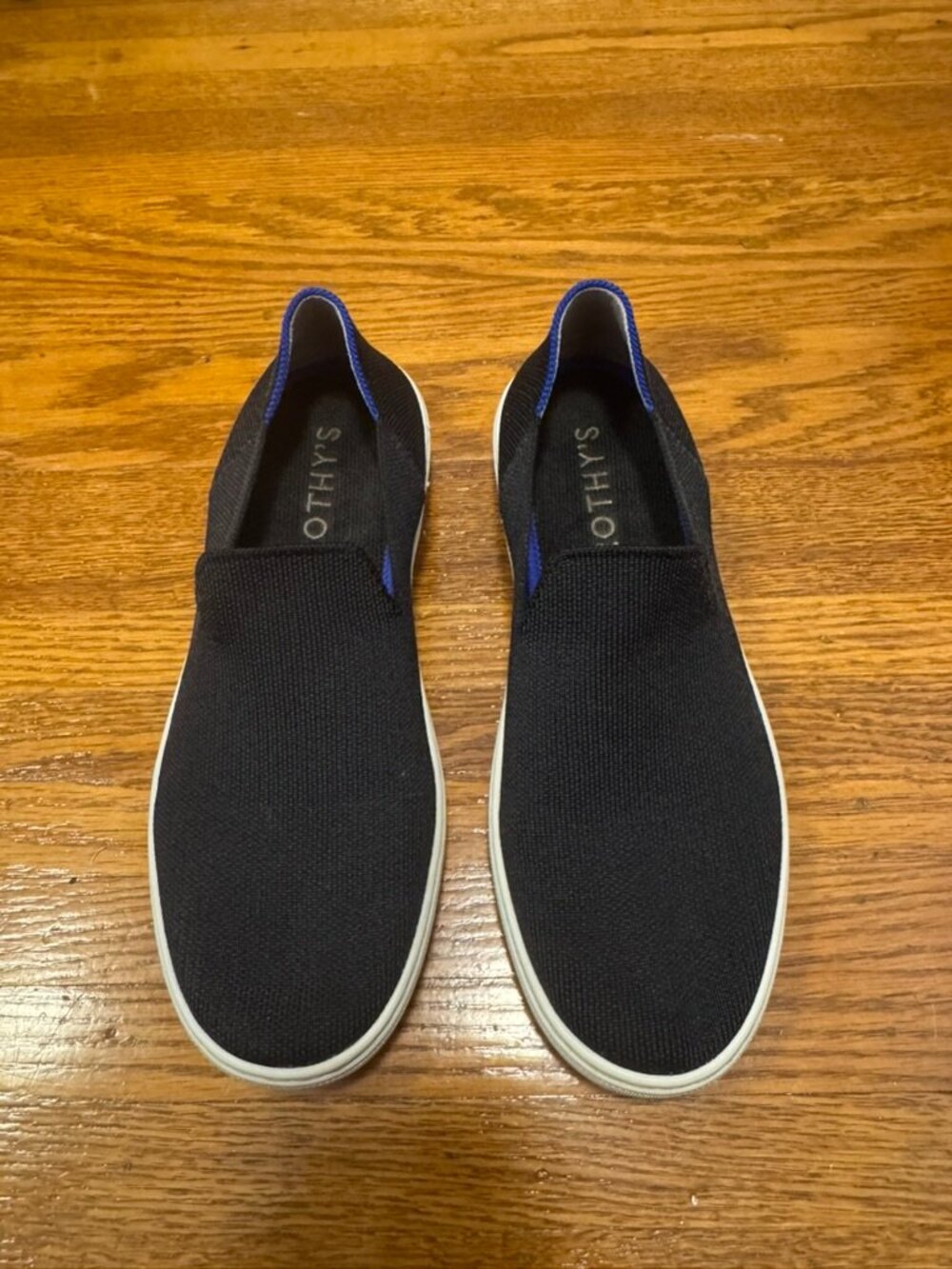 Rothy's Black Knit Slip-On Sneakers | Women's Size 8 | Machine Washable